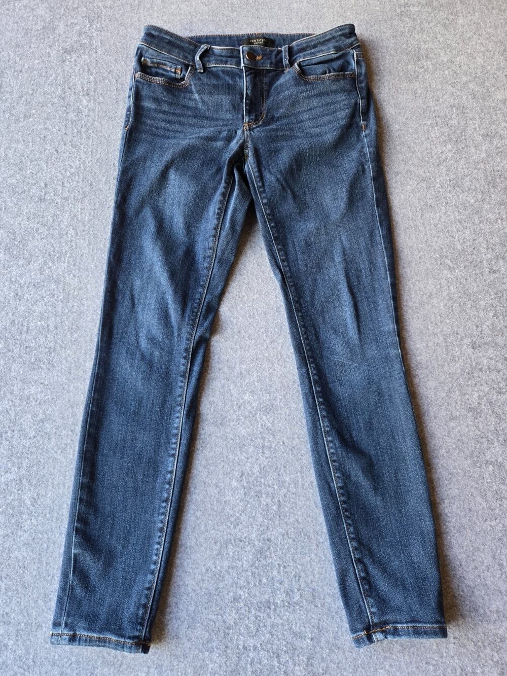 Ann Taylor Women's Jeans The Skinny Curvy Fit Dark Wash Size 0 (28x27)